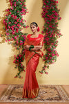 Yaalika - Red Silk Saree : YBP011697