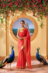 Yaalika - Berry Red Silk Saree : YBP016497