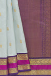 Yaalika - Pale Sage Green Silk Saree : YBN013557