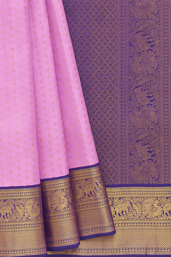 Yaalika - Lilac Silk Saree : YBP011809