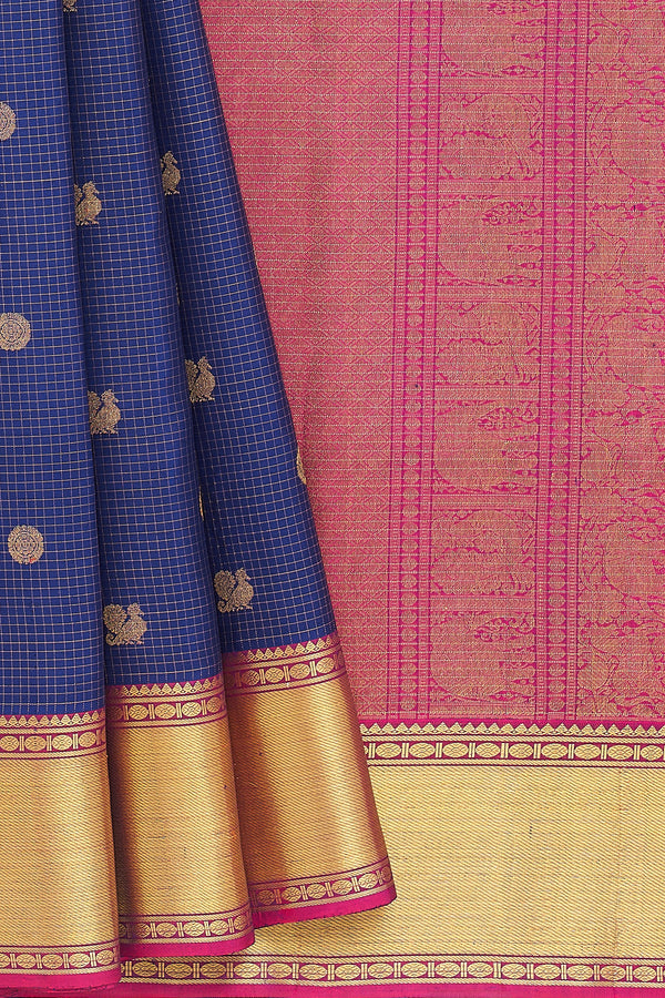 Yaalika - Royal Purple Silk Saree : YBP014464
