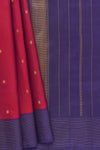 Yaalika - Reddish Purple Silk Saree : YBP015400
