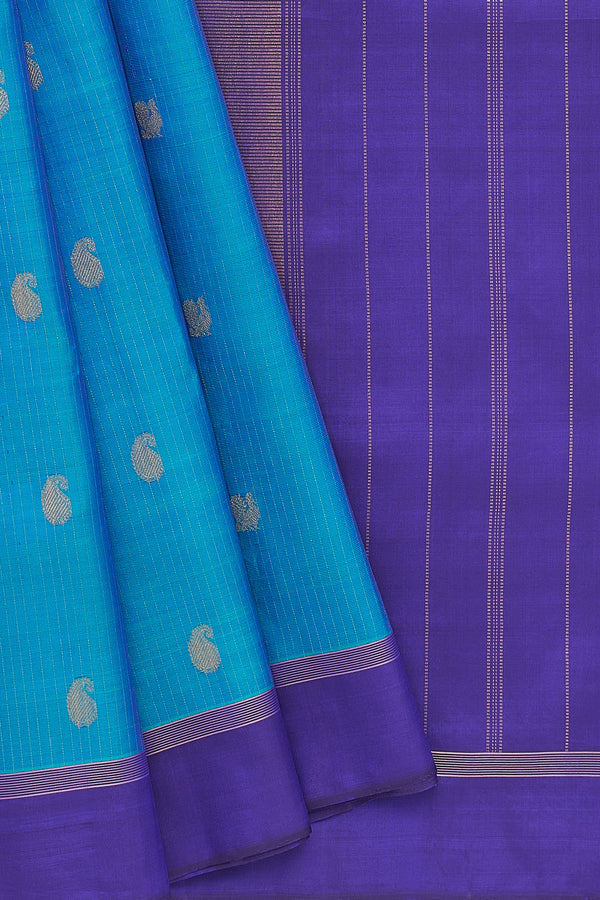 Yaalika - Blue Green Silk Saree : YBP017763