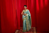 Yaalika - Muted Teal Silk Saree : YBP019578