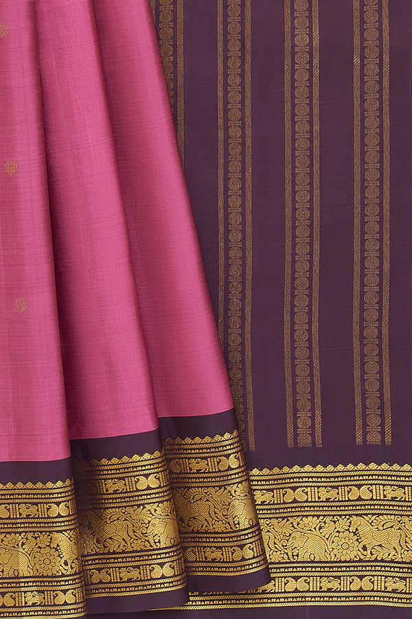 Yaalika - Vibrant Pink Silk Saree : YPN018385