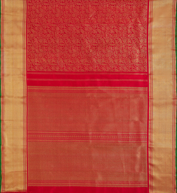 Yaalika - Red Silk Saree : YBP011697