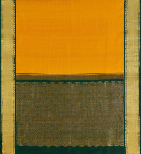 Yaalika - Mango Yellow Silk Saree : YBN013287