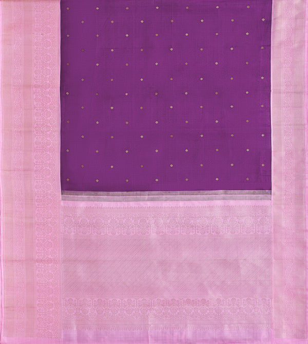 Yaalika - Dark Purple Silk Saree : YBP012534