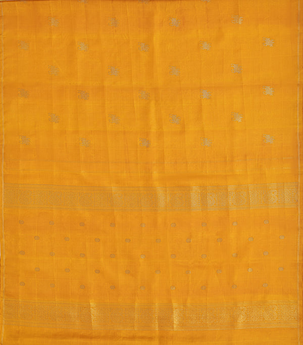 Yaalika - Mustard Yellow Silk Saree : YBP012689