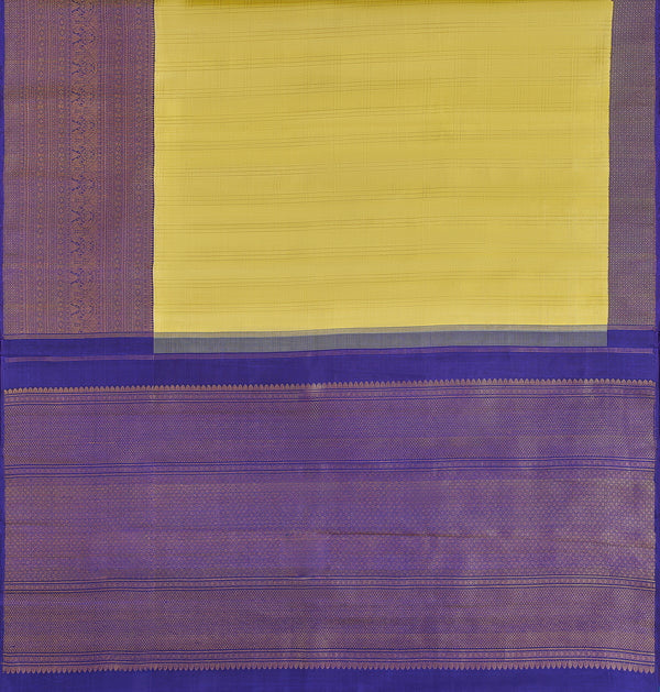 Yaalika - Lemon Yellow Silk Saree : YBP013707