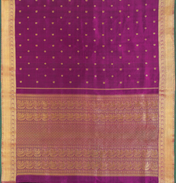 Yaalika - Deep Purple Silk Saree : YBP013826