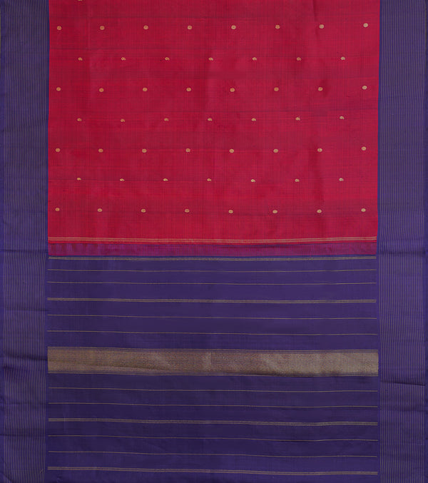 Yaalika - Reddish Purple Silk Saree : YBP015400