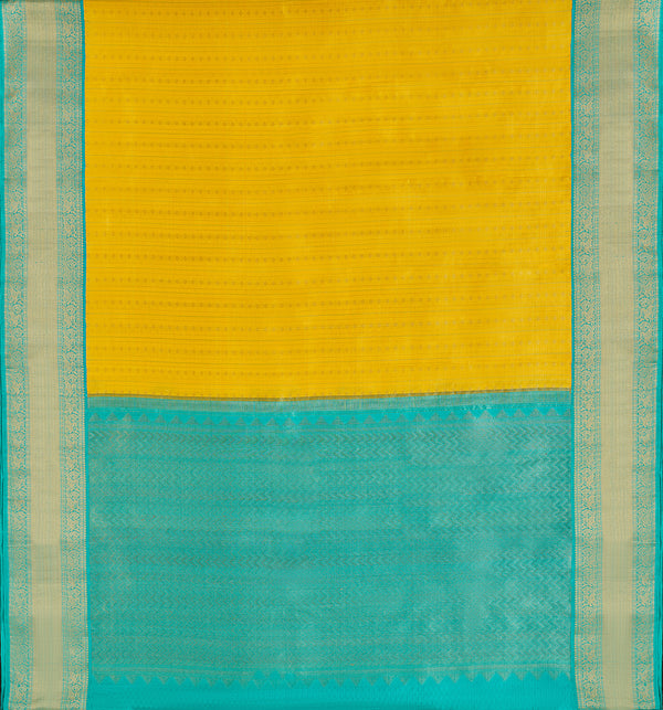 Yaalika - Sunshine Yellow Silk Saree : YBP015965