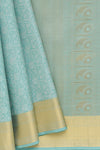 Yaalika - Muted Teal Silk Saree : YBP019578