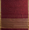 Yaalika - Burnt Maroon Silk Saree : YPP013887