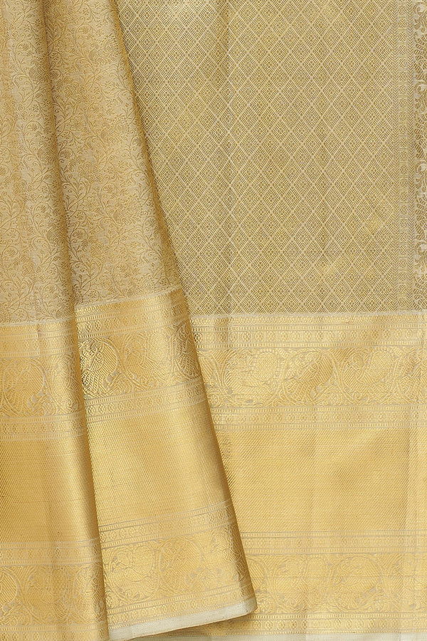 Yaalika - Sage Green with Golden Zari Silk Saree : YPP016356