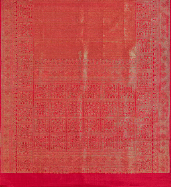 Yaalika - Red Tissue Silk Saree : YBP014993