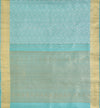 Yaalika - Muted Teal Silk Saree : YBP019578