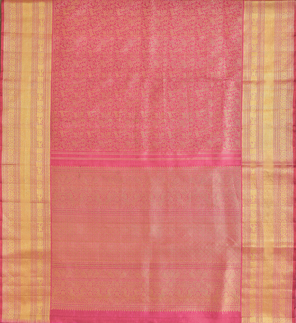 Yaalika - China Rose Silk Saree : YPP019503