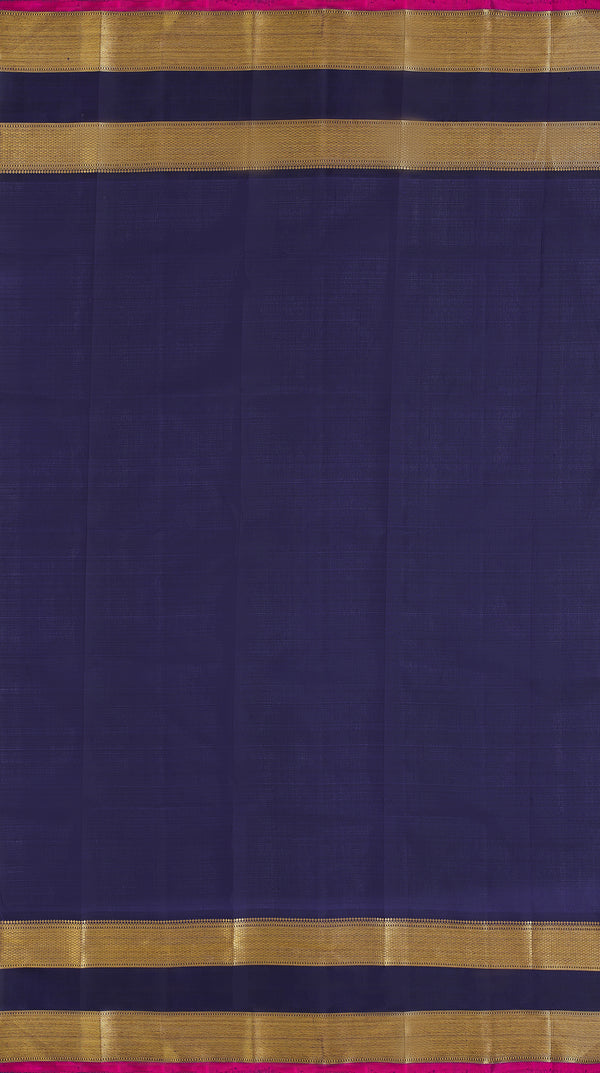 Yaalika - Pastel Pink With Navy Blue Border Silk Saree : YBP011526