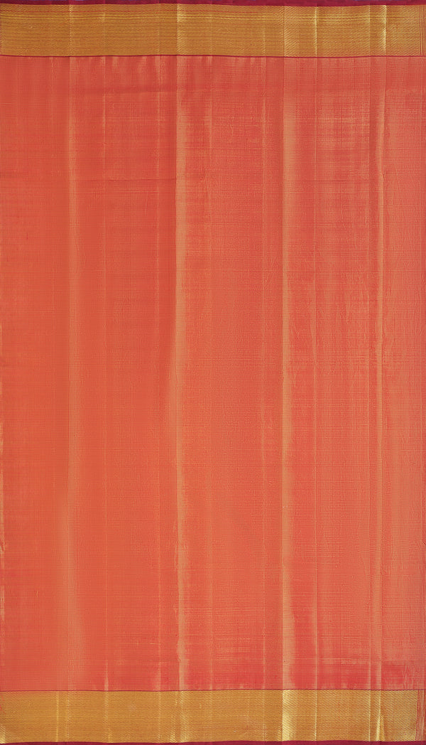 Yaalika - Salmon Pink Silk Saree : YBP018402