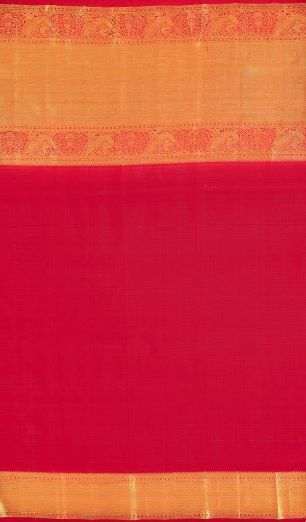 Yaalika - Deep Red Silk Saree : YBP019265