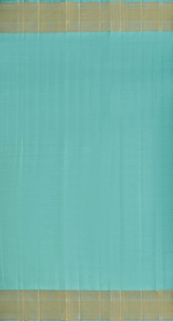 Yaalika - Muted Teal Silk Saree : YBP019578