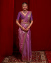 Yaalika - Violet Handwork Silk Saree : YBP017005