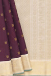 Yaalika - Deep Purple With Cream Pallu Silk Saree : YBP014592