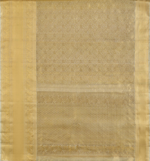 Yaalika - Sage Green with Golden Zari Silk Saree : YPP016356