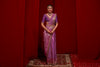 Yaalika - Violet Handwork Silk Saree : YBP017005